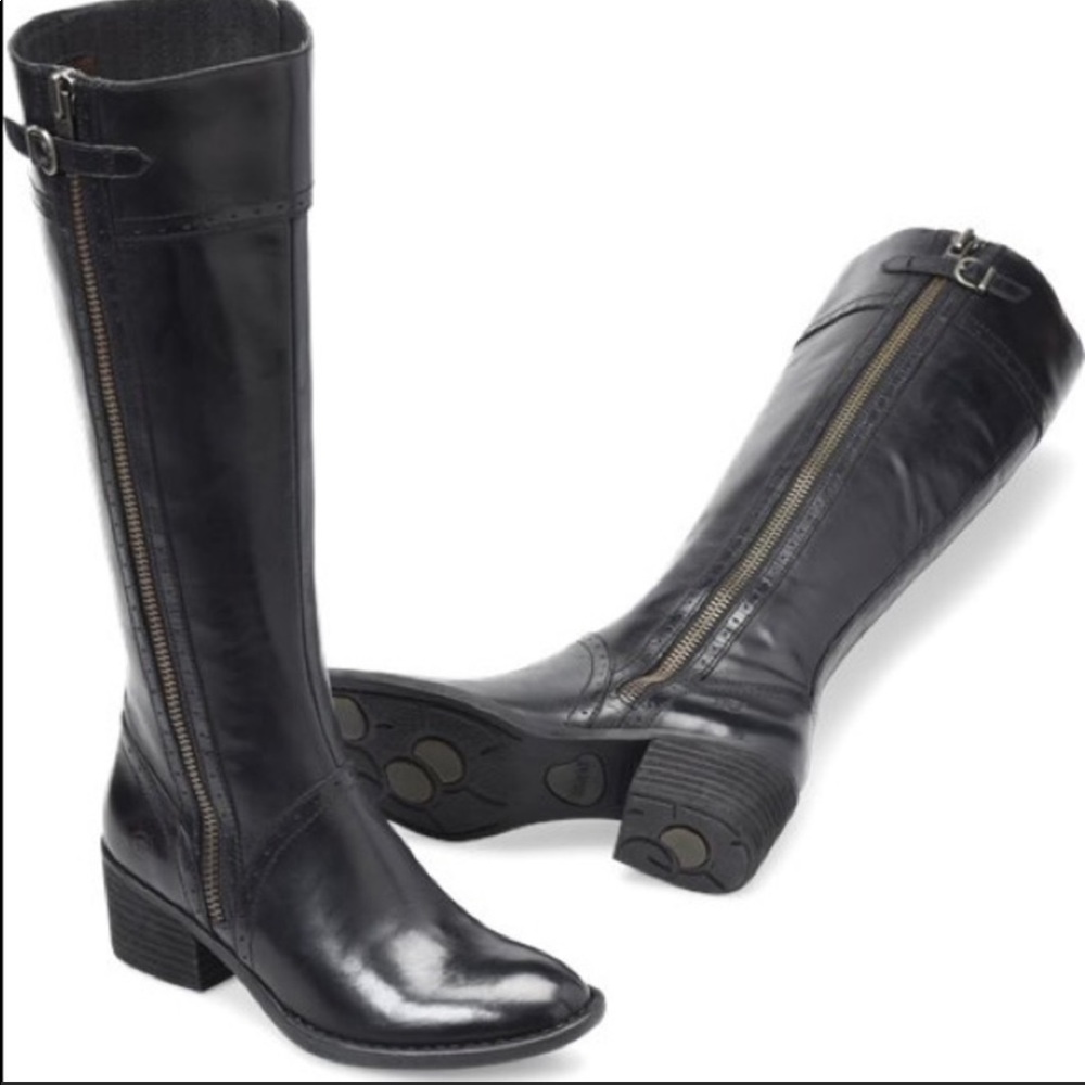 Born Black Leather Upper Boots